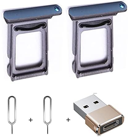 2 парчиња за iPhone 12 Pro Dual SIM картичка Замена на фиоката за iPhone12 Pro Nano Dual SIM картички Слот за држач за држач за