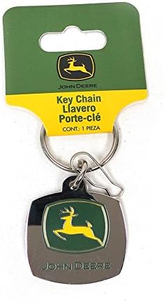 Plasticolor 004173R01 John Deere Logo Enamel Keychain, сребро