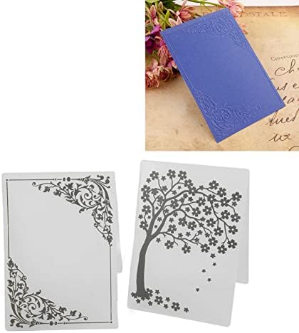 2 парчиња папки за втиснување, 5,8 x 4.1in DIY хартија занаетчиски образец за дома за правење хартиени картички со фото албум за списоци со