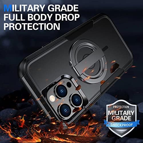 Џојтра за iPhone 14 Pro Max Case Magsafe[6 во 1], Тешка Заштита Отпорна на Удари од Воено одделение[со Заштитник На Екранот Од Калено