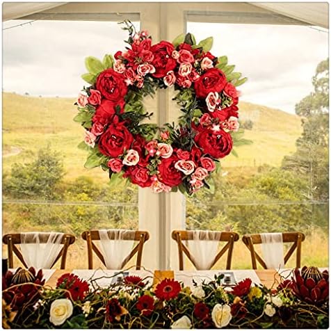 Gretd Silk Peony Вештачки цвеќиња Весни врата Совршена симулација на венец за венчаница за декорација на свадбени домашни забави