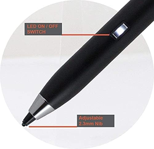 Broonel Black Fine Point Digital Active Stylus Pen - Компатибилен со таблетот Teclast 10