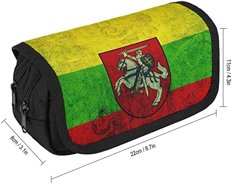 Случај со молив со литвански знаме со двојно поштенско пенкало торба со голем капацитет држач за канцелариски материјал за домашна канцеларија