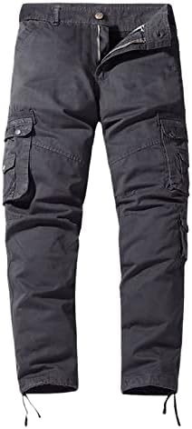 Мажи спортски обични панталони со панталони повеќе џеб директно цврста боја на отворено целокупна панталони модни лабави пантолони потни пантолони