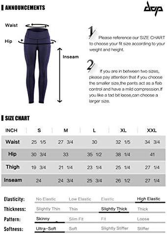 ДОП Довдд со високи половини со јога за жени со џебови за контрола на стомакот, атлетски панталони за трчање