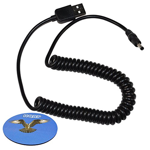 HQRP USB адаптер кабел 3,5mm x 1.35mm приклучок компатибилен со USB центар, радио, безжичен звучник, таблет компјутер, жица