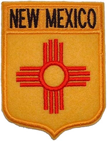 Ново Мексико државно знаме правоаголник извезено лепенка, со лепило од железо