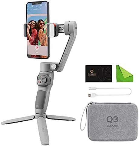 Zhiyun Smooth-Q3 комбо, 3 оска рачен смартфон Gimbal iPhone стабилизатор за iPhone 12 11 Pro XS Max XR X 8 Plus 7 6 SE Android