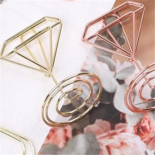 Држач за картички на картичката на метална позиција со дијамант во форма на свадбена забава за декорација на табела Број на броеви (боја: Д, големина