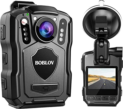 Boblov 256 GB M5 Камера на телото, 2K камера поставена со каросерија, овозможено GPS и 1440p, вградена батерија од 4200mAh, рекорд 15 часа,