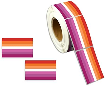 Налепници за знаме на лезбејско зајдисонце -налепници за налепници на гордоста -LGBTQ одлични за настани и маршеви за прибирање финансиски