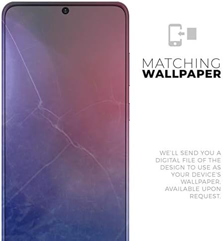 Дизајн Скинц Апстракт оган и мраз V5 Заштитна винил декларална обвивка за обвивка на кожата компатибилен со Samsung Galaxy S20