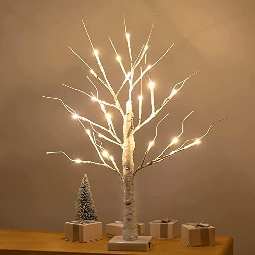 Fairy Twig Lights Tabletop Вештачко светло светло за светло USB и батерија оперирана, светла на гранки за дрвја за домашни свадби забава Божиќни