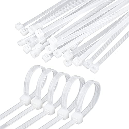 Comrun 4 -инчен бел кабел вратоврски со поштенски врски најлонски поштенски врски пластични врски 100 парчиња