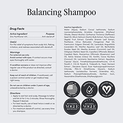 Shampoote Shampoo, балсам и серумско трио - го олеснува чешањето, суво и ронлив скалп - Безбеден во боја и без сулфат - направен со цинк,