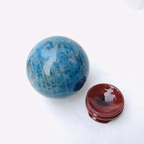 Faydove 1pc 50 mm Нова природна кристална сфера Полирана енергија сина апатит кристални топки за домашно украсување