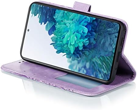 LEMAXELERS За Samsung Galaxy A12 Случај Флип Премиум Паричник Телефон Случај Стп Кожа Врежана Шок Отпорен Покритие Со Kickstand Картичка Капак