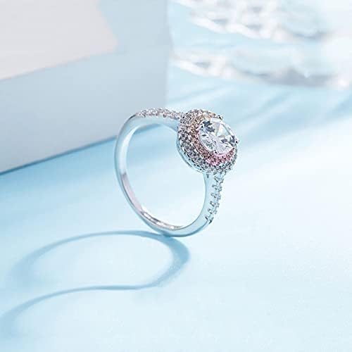Венчален прстен за жени злато прилагодлив на жените накит Елегантен скапоцен камен, loveубовен прстен за забава украси украси за машки и женски подароци