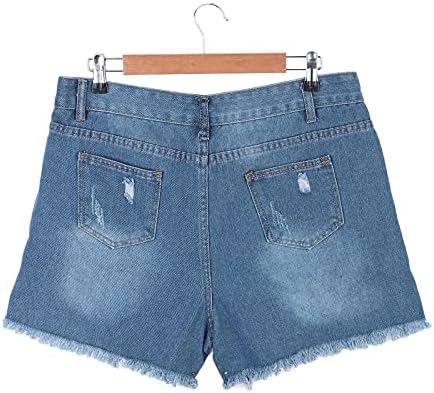 Womenените летни панталони секси фармерки средно половината тенок фит патент дупки улични панталони за жени со женски фармерки тинејџерки тинејџери