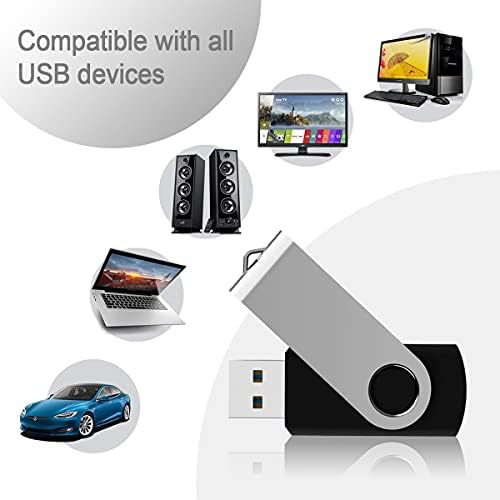 N/A 10PCS USB Флеш Дискови USB 2.0 Флеш Дискови Мемориски Стап За Складирање Палец Погон Пенкало Вртлив Дизајн Црна