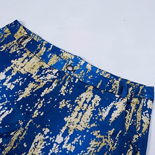 Половината за женски панталони печати случајно со џебови хареми затегнати јога лабава бохо широка плус широк гроздобер салон