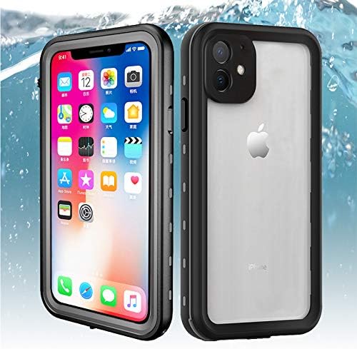 Iphone 11 Водоотпорен Случај, ZERMU Shockproof Snowproof Покритие IP68 Подводни Целосна Заштита На Телото Кристално Транспарентен Со