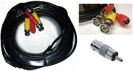 Acelevel Премиум квалитет 100 стапки за видео и електричен кабел за безбедносни камери за CCTV Lorex