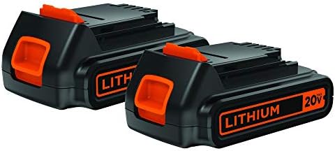 Black+Decker 20V MAX литиум батерија 1,3 засилувач час, 2-пакет