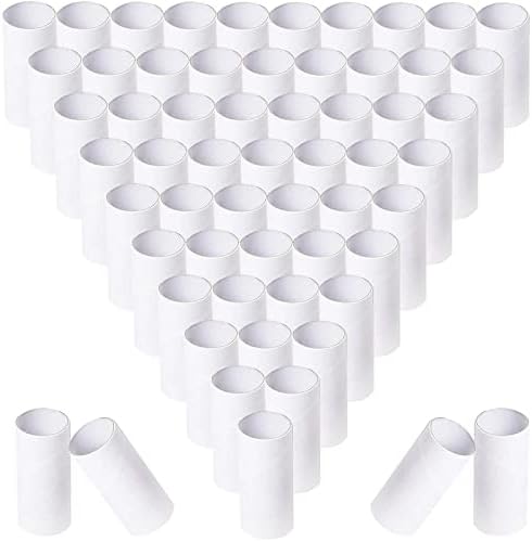 Jyongmer 30 пакувања бели картонски цевки занаетчиски ролни цевки за занаетчиски цевки хартија ролна цевка дебели занаетчиски ролни за DIY