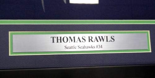 Сиетл Seahawks Thomas Rawls го автограмираше врамениот Blue Nike Jersey MCS Holo Stock 107763 - Автограмирани дресови во НФЛ