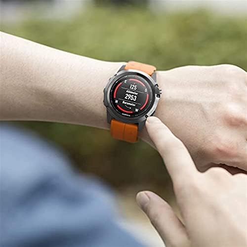 Buday 26 22mm Silicone Watchband for Garmin Fenix ​​6x 6pro Watch Bask Release Easy Fit Band Band Band Ster -лента за Fenix ​​5x
