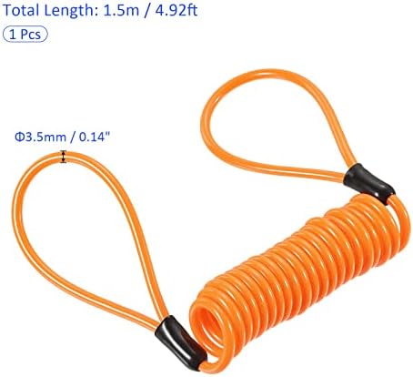 M метарскоста на дискот за заклучување безбедносен челичен кабел - пластична обложена пролетна потсетничка жица анти -кражба јаже, нанесете