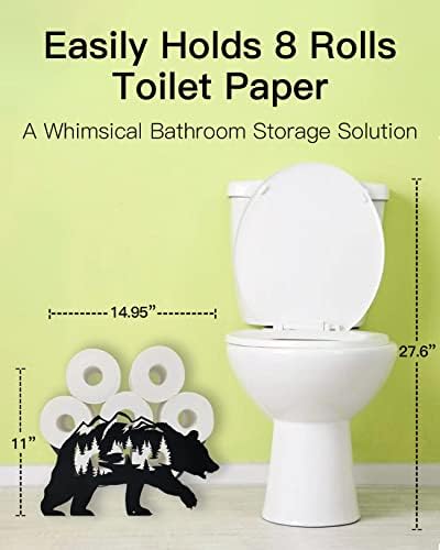 Шумска Мечка Тоалетна Хартија 8 Ролни Држач За Држач За Крпа Прстен За Ѕидови Држач за Тоалетна Ролна хартија &засилувач; 2