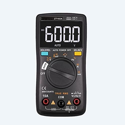 Зизмх паметен автоматски дигитален мултиметар 6000 брои LCD дисплеј AC/DC Ammeter Voltmeter Ohm фреквенција на диода Мерач на температура задно осветлување