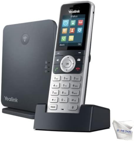 Глобален пакет на Teck на Yealink W53P IP безжични телефони канцелариски пакет -сноп и основна единица и микрофибер крпа - бара услуга