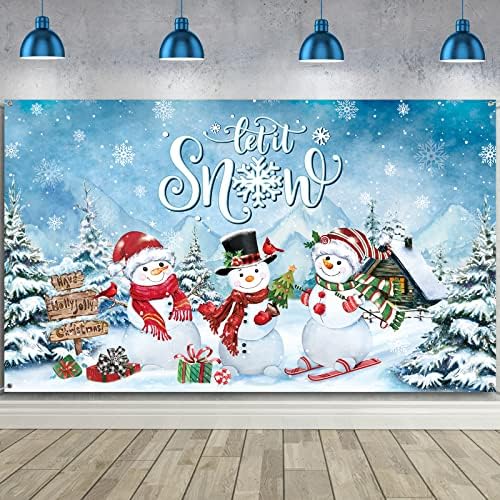 Божиќна позадина за фотографија рустикална Божиќ позадина зимски снежни подароци полиестерски wallидни украси портрет фото -забава банер