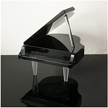 Kesimo K9 Декоративна кристална црна боја музичка кутија промоција кристална фигура подароци за пијано за сувенир за украсување дома