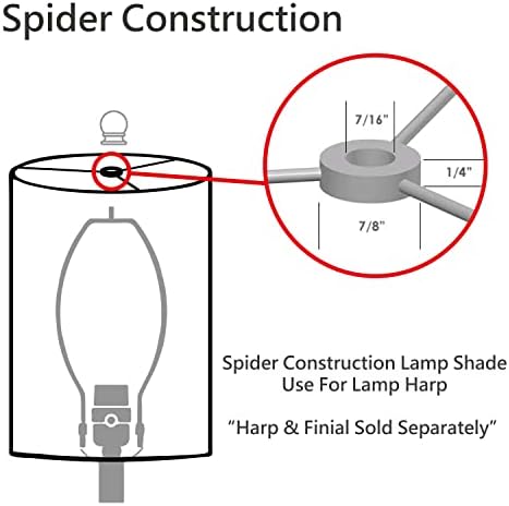 Аспен Креативно 38007-2, Империја склопувачка пајачна ламба сенка, бела, 9 горе x 11 дното x 9 наклон висина, сет од 2