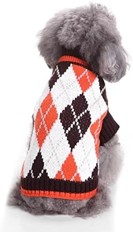 Џемпер за кучиња Ромб - топол џемпер Зимска облека кученце мек палто грда џемпер за кучиња за мали средни кучиња миленичиња облека