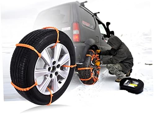 Besportble 5 парчиња поставени снежни ланци за автомобилски гуми за снег синџири за снежни ланци за гуми гуми ланец за итни случаи, ланец