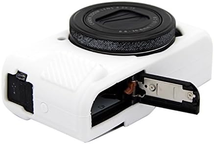 CEARI Силиконски Случај Гума Камера Заштитна Покривка Кожата За Canon PowerShot G7X Марк II Дигитален Фотоапарат + Микрофибер Крпа-Бела