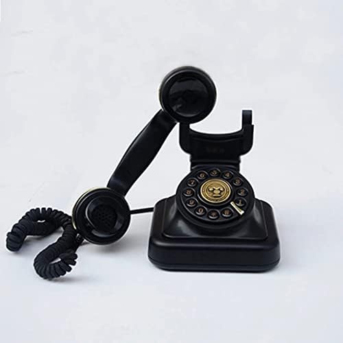 N/A Cormed Black Firdline телефони за домашен стил Антички телефонски телефонски телефон со мути-функција фиксна телефон мини телефон
