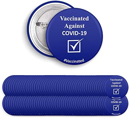 Ковид вакцини иглички 4/10/100 пакувања - Јас сум вакциниран против иглички за копче COVID -19 за ресторани, лекари, медицински сестри, мали бизниси, наставници, старатели