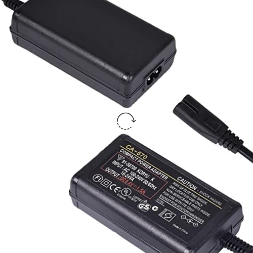 CA-570 AC Power Charger Adapter is Compatible with Apply to Canon XA10 HG30 ZR80 ZR85 ZR90 ZR100 ZR200 FS21 FS22 FS200 FS300 HF10 HF100 HF M31