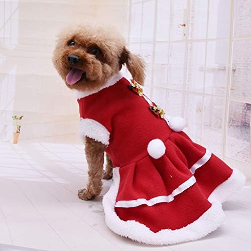 Џемпери на кучиња честитки средно подолг фустан топол елек цврста џемпер Божиќ божествена боја мачка палто за миленичиња облека