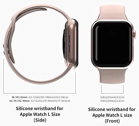 Синџимору Силиконски Ленти За Apple Watch, Прилагодливи Силиконски Ремени За Apple Watch Серија Ултра/8/SE2/7/6/СЕ/5/4. Силиконски Нараквица За