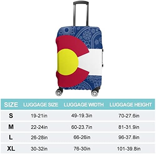 Колорадо Држава Пејсли Знаме Смешни Патнички Багаж Покритие Еластична Анти-Гребење Куфер Перат Багаж Заштитник