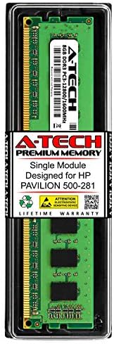 A-Tech 8 GB RAM меморија за HP Pavilion 500-281 | DDR3 1600MHz DIMM PC3-12800 240-PIN не-ECC UDIMM модул за надградба на меморија