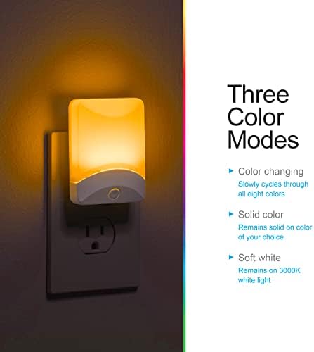 GE Home Electricage-Color-Manging LED ноќно светло, 1 пакет, бело и оригиналниот слабиот пролет за одење, метал, играчки за фигури, забави за забави, подароци