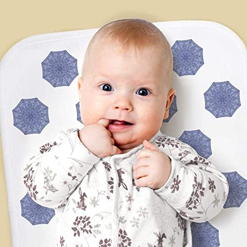 Азиеда „Сина цветна зајак мотив“ за бебиња / крпа за миење